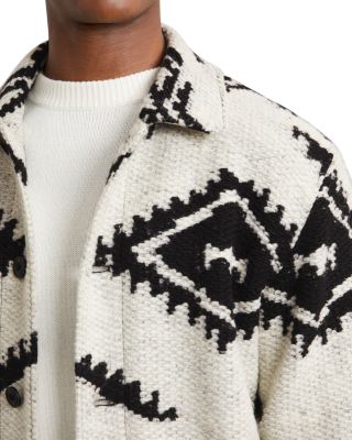 Gillmore Long Sleeve Fair Isle Jacquard Knit Overshirt