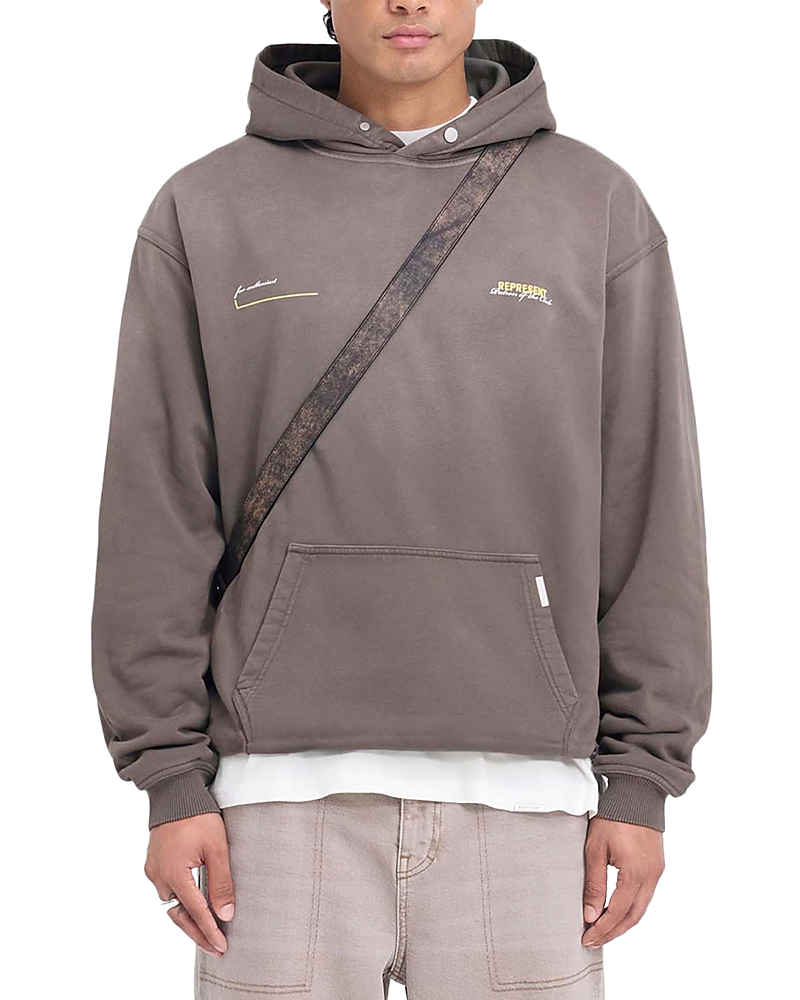 Represent Patron Of The Club Hoodie In Brown