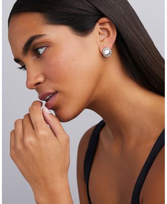 Sterling Silver Caviar Bubbly Stud Earrings