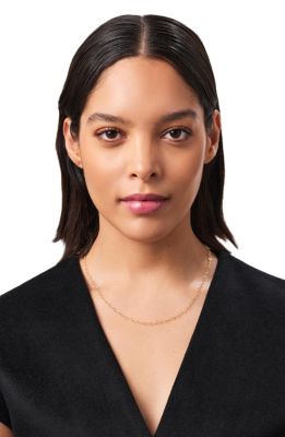 Solid Yellow Gold Heart Chain Necklace