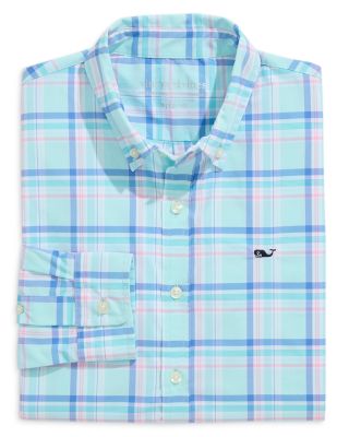 Boys' Coconut Key Plaid Featherweight Perf Shirt - Little Kid, Big Kid