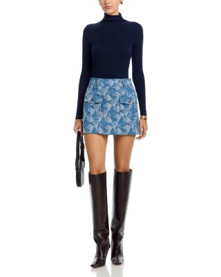Kory Geo Denim Miniskirt