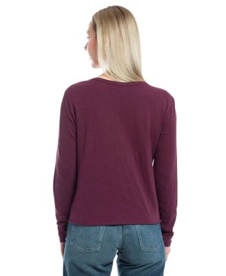  Asymmetrical Hem & Button Detail Tee