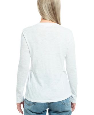  Asymmetric Hem & Body Seams Tee