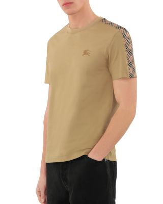 Check Trim Cotton T-Shirt