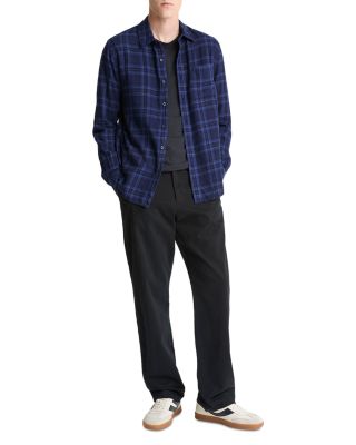 Big Horn Plaid Separate Placket Classic Fit Button Down Shirt