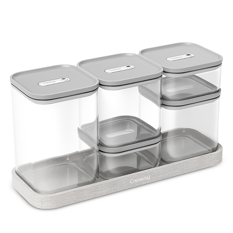 Caraway 5 Container Storage Set In Gray