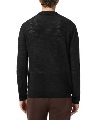 Luciano Slub Open Collar Polo Sweater