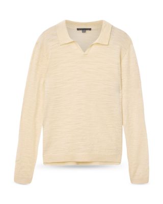 Luciano Slub Open Collar Polo Sweater
