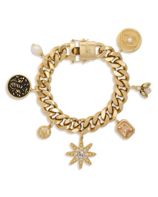 Bead Charm Jewelry Cubic Zirconia, Freshwater Pearl Emma Charm Bracelet