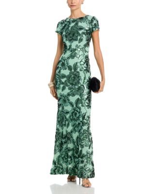 Floral Sequin Mesh Dress - Exclusive 