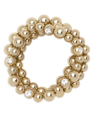 Bead Chain Jewelry Cubic Zirconia & Polished Bead Juliette Stretch Bracelets; Set of 3