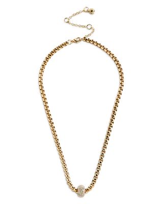 Pav&eacute; Rondelle Jonie Necklace, 16-19"