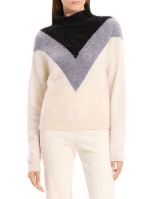 Chevron Yoke Cashmere Sweater