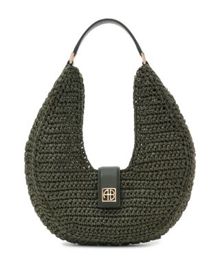 Lou Monogram Crocheted Shoulder Bag