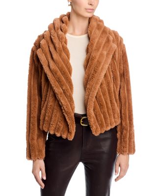 Quilted Faux Fur Coat