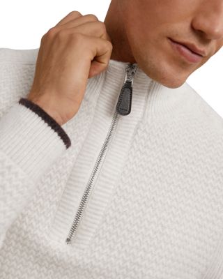 Stockdale Half Zip Textured Sweater