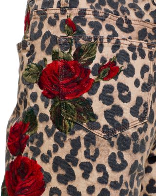 Parker x Wild Rose Ankle Barrel Jeans in Leopard