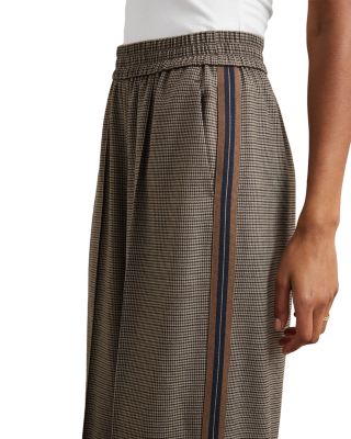 Petite Tarley Side Stripe Check Pants 