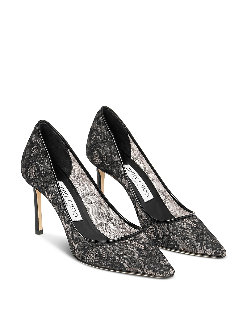 Jimmy Choo 85mm Romy Pointed-toe Pumps In Black