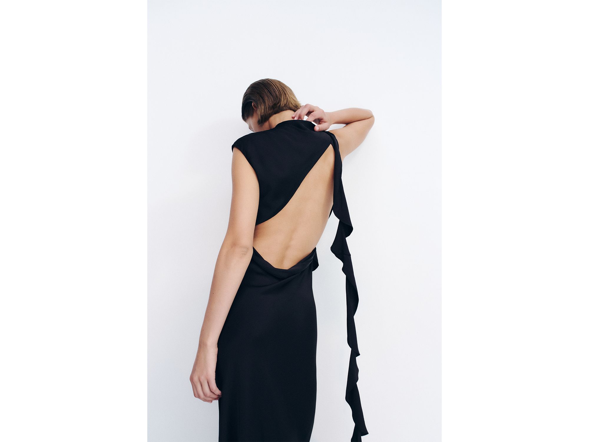 Agnes Draped Ruffled Dress — Image 3