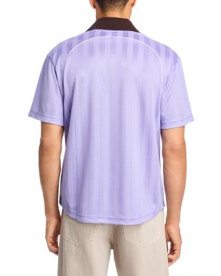 Piped Open Collar Polo Shirt