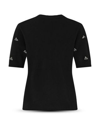 Rosalyn Rhinestone Embellished Crewneck Top