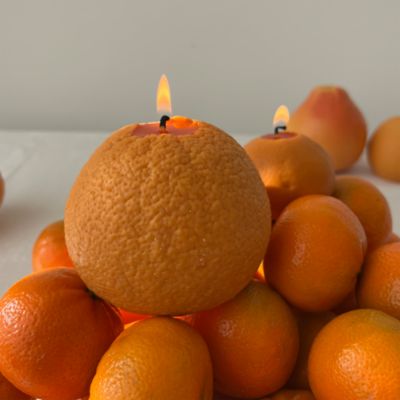 Large Orange Candle