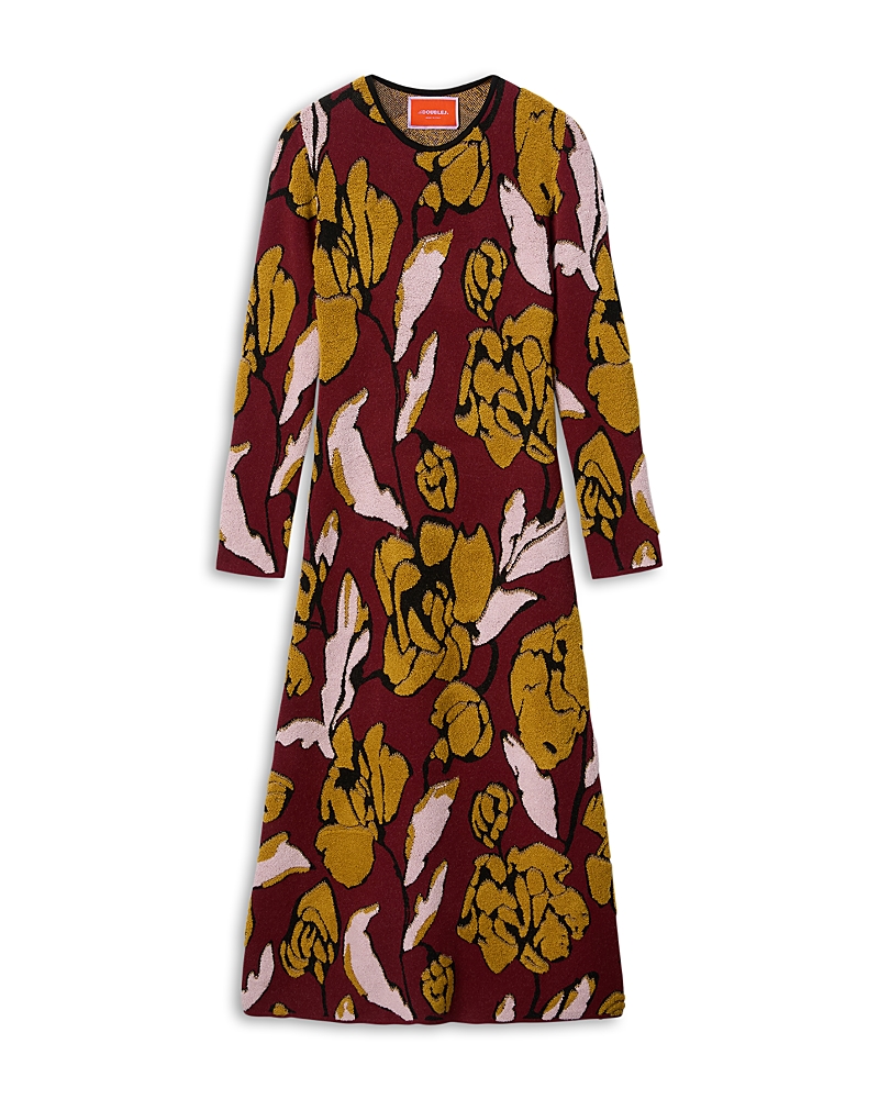 La Doublej Knit Swing Dress In Brown