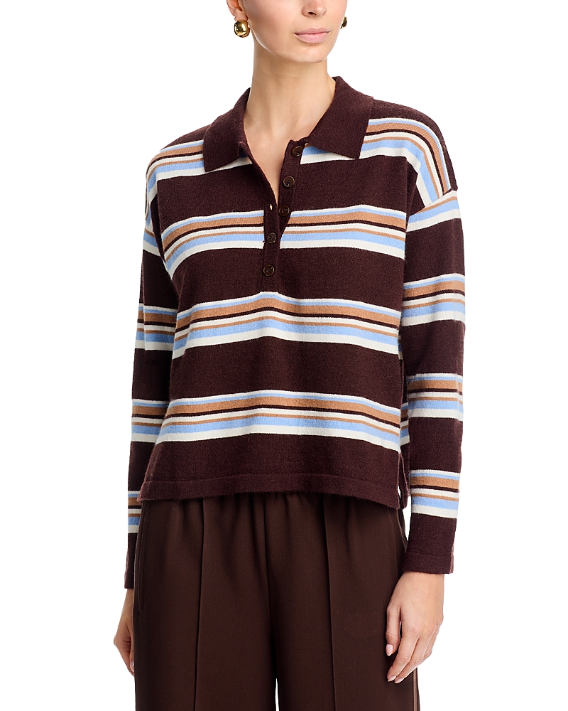 Heartloom Striped Polo Top