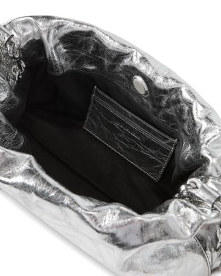 Small Metallic Leather Stash Bag