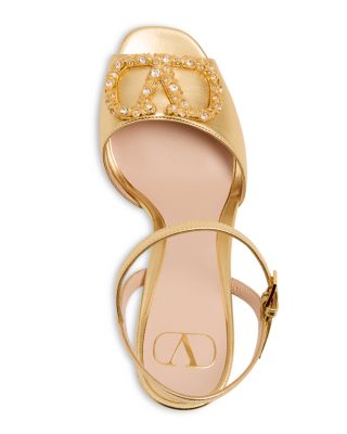 Women's VLogo Embellished Platform Sandals