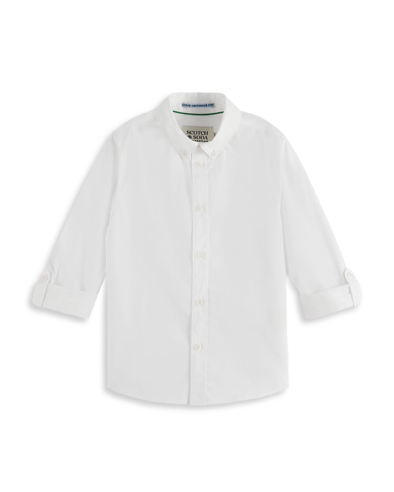 Scotch & Soda Boys' Occasional Dobby Long Sleeved Shirt - Little Kid, Big Kid