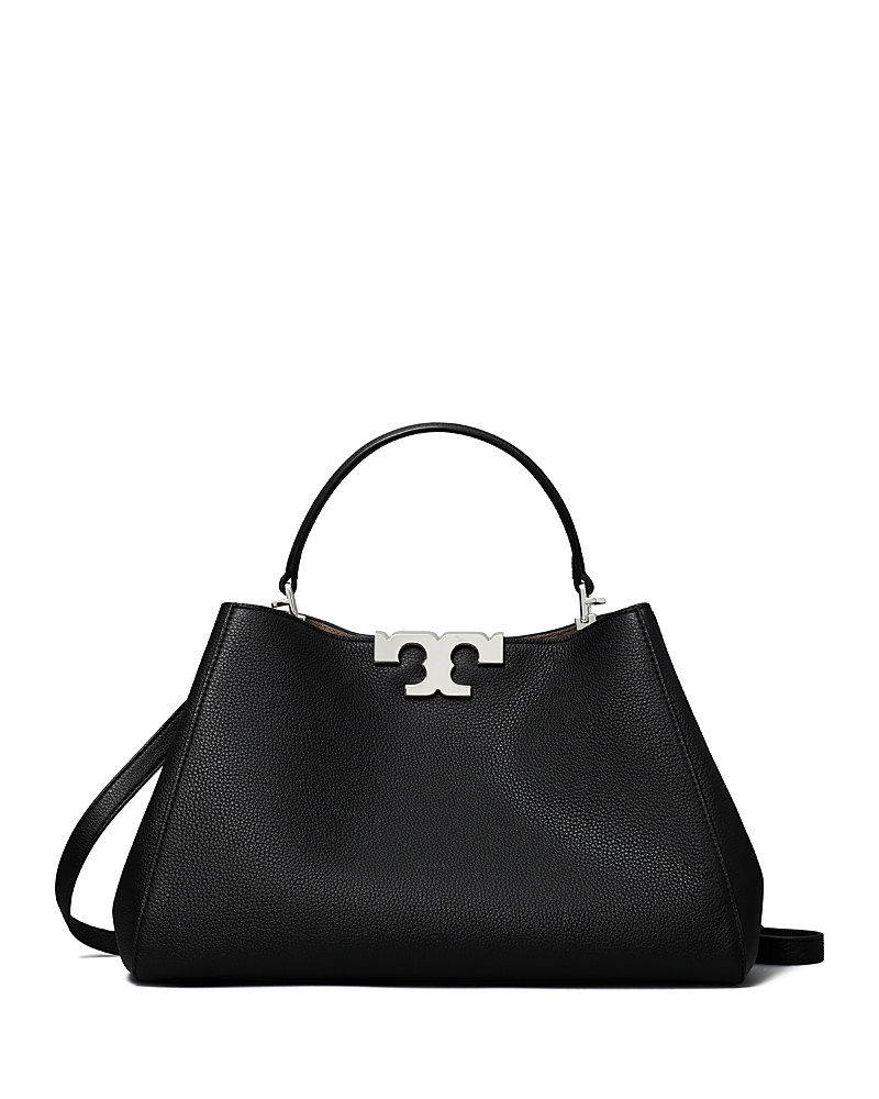 Tory Burch Eleanor Leather Satchel In Black