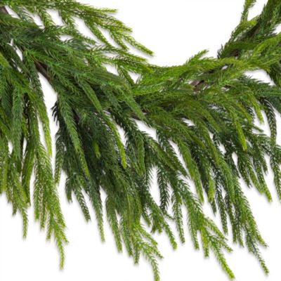 Artificial Real Touch Norfolk Island Pine 6' Garland with Natural Look