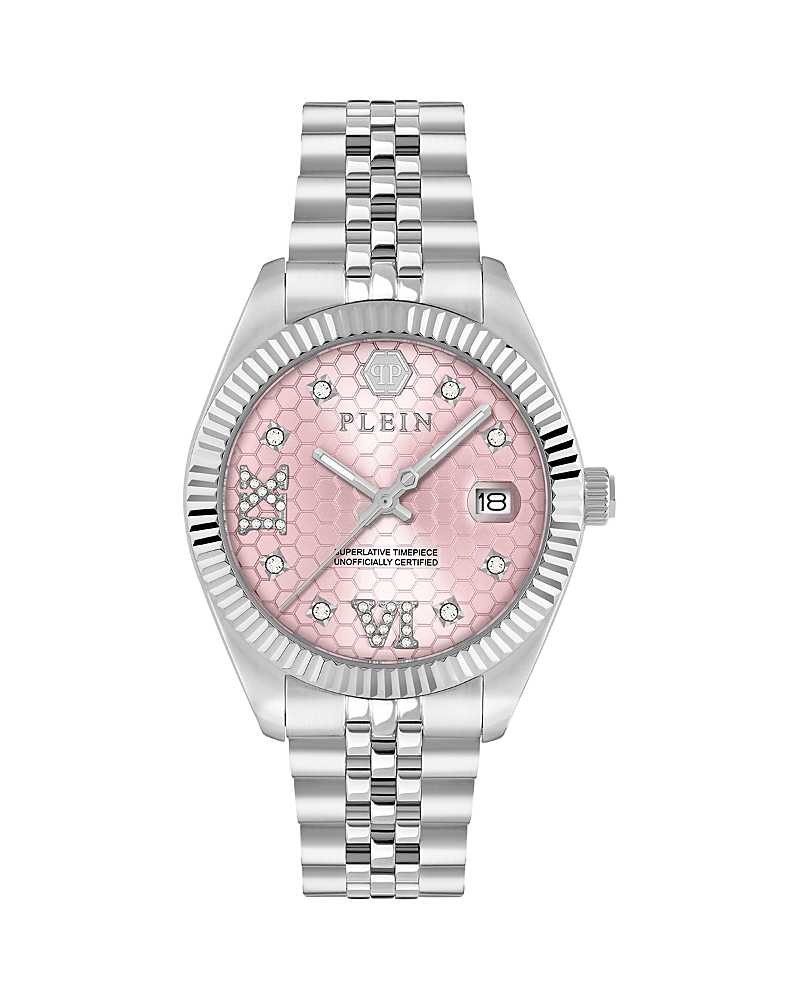Philipp Plein Date Superlative Crystal Watch, 34mm