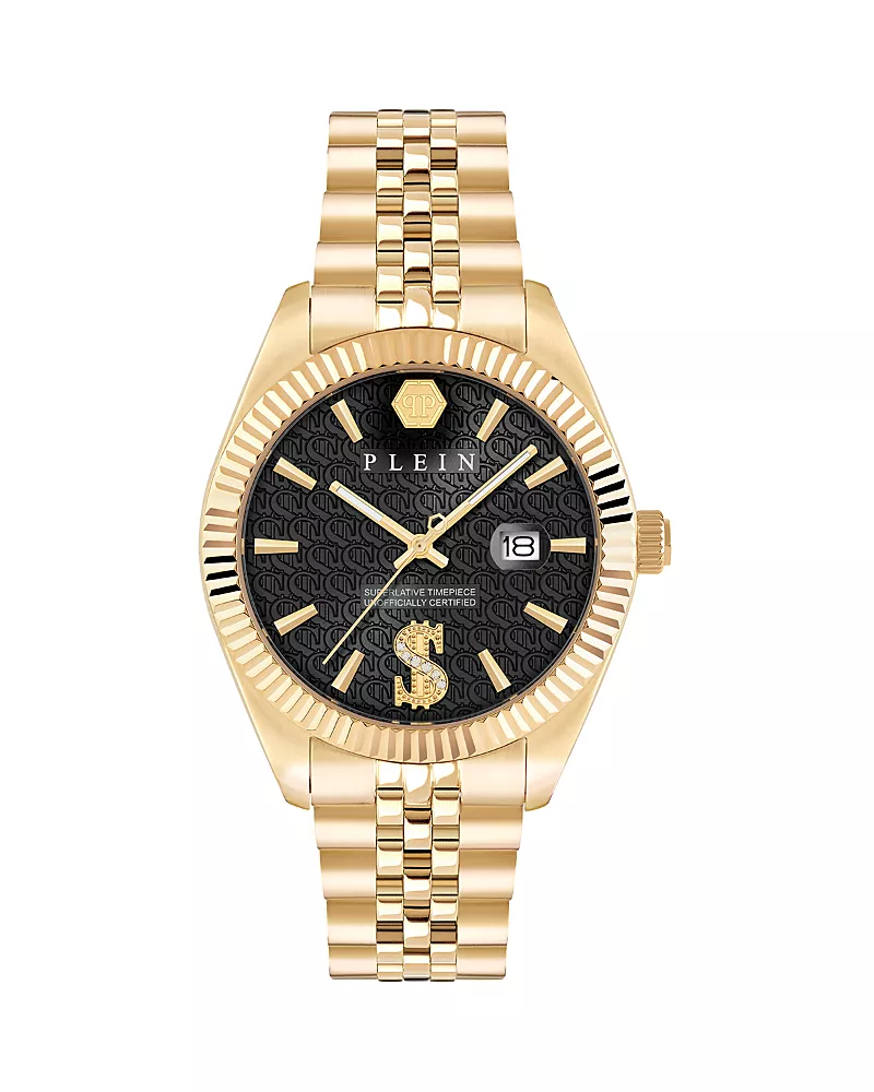 Philipp Plein Date Superlative Crystal Watch, 41mm