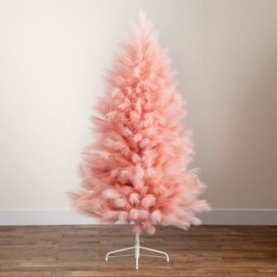 Artificial Pink Pampas Grass 6&#39; Christmas Tree