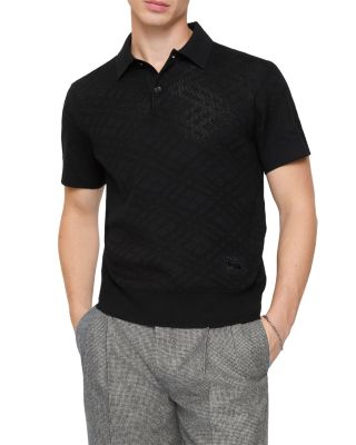 Marcus Check Wool Polo Shirt