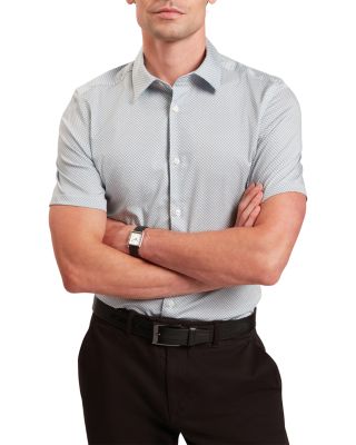 Romann Slim Fit Short Sleeve Button Front Shirt