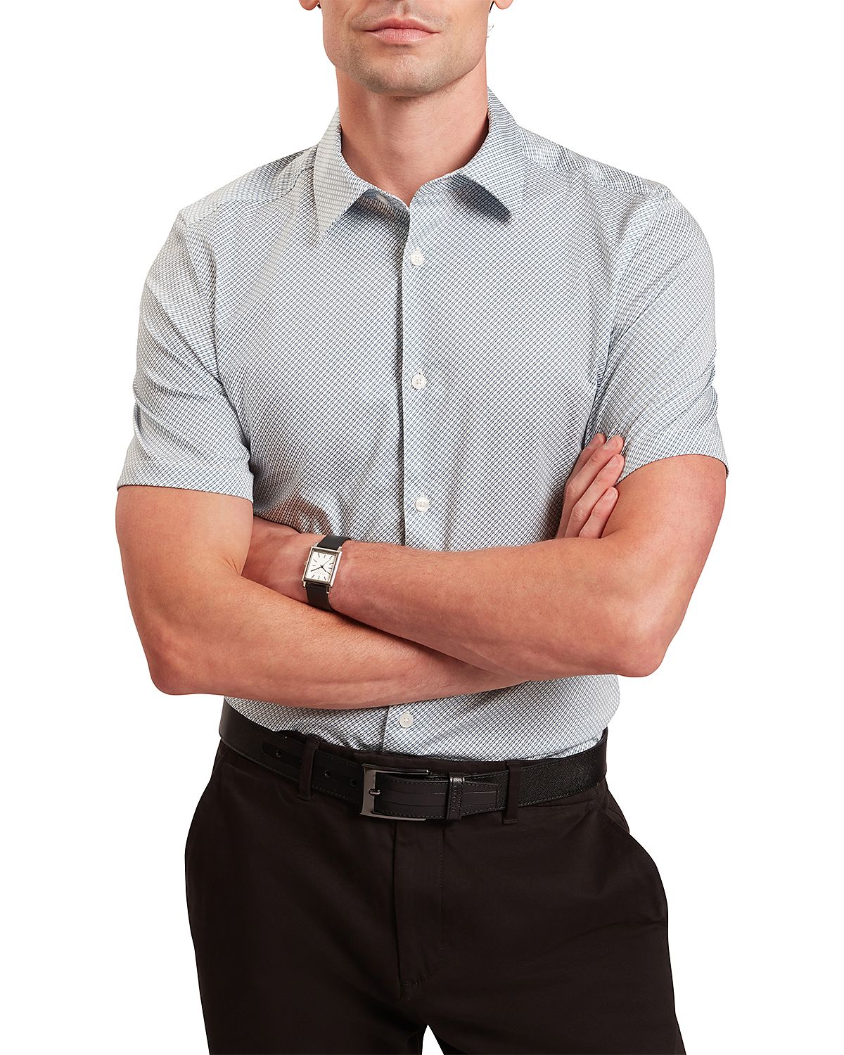 Ted Baker Romann Slim Fit Short Sleeve Button Front Shirt