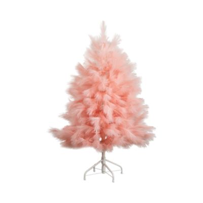 Artificial Pink Pampas Grass 4&#39; Christmas Tree