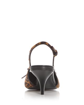 Women's Calf Hair Slingback Pumps