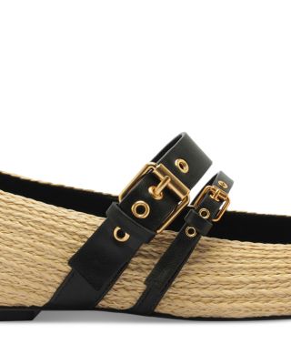 Women's Raffia Flat Ballet Flats