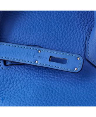 Birkin 35 Handbag Blue Togo with Palladium Hardware