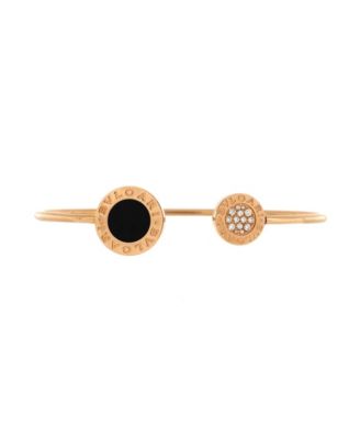  Bvlgari Bvlgari Cuff Bracelet 18K Rose Gold with Onyx and Diamonds