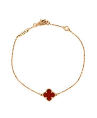  Sweet Alhambra Bracelet 18K Rose Gold and Carnelian