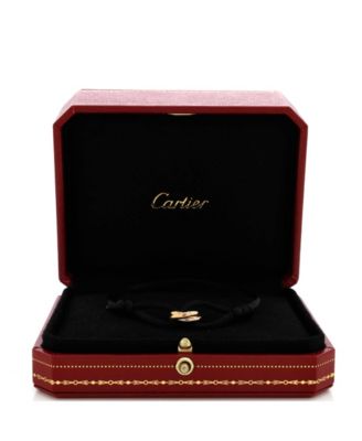  Trinity On Cord Bracelet Silk Cord with 18K Tricolor Gold