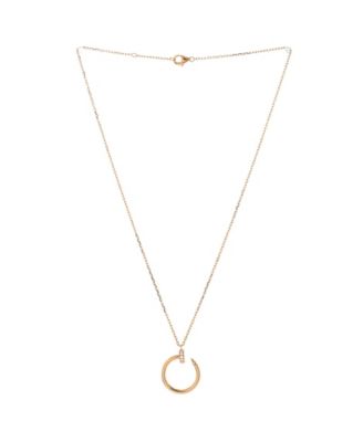  Juste un Clou Pendant Necklace 18K Rose Gold with Diamonds, 15.25 - 16"