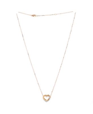  Trinity de Cartier Heart Pendant Necklace 18K Tricolor Gold with Diamonds, 15 - 16.25"